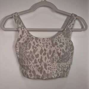 lululemon athletica Gray Patterned Crop Top